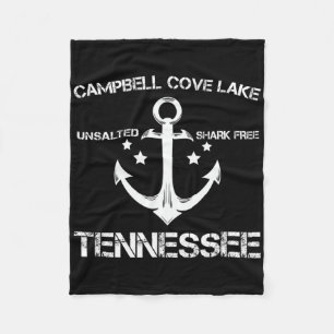 Campbell Cove Lake Tennessee Grappig Vissen Kamper Fleece Deken