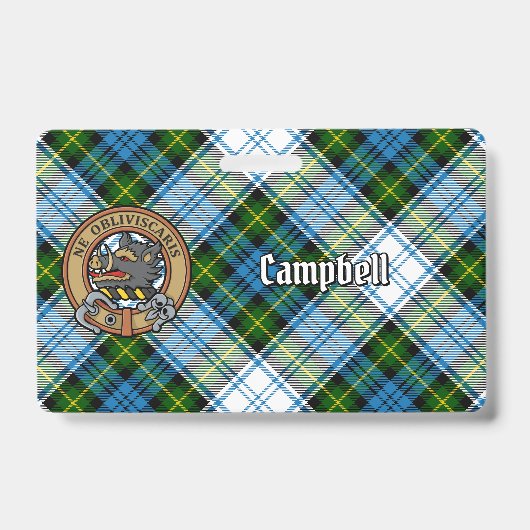 Campbell Crest over Dress Tartan Badge (Voorzijde)