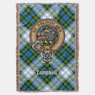 Campbell Crest over Dress Tartan Deken