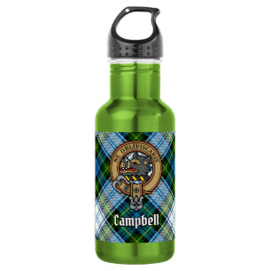 Campbell Crest over Dress Tartan Waterfles