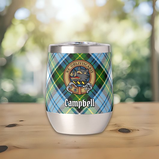 Campbell Crest over Jurk Tartan