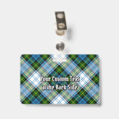 Campbell Crest over Jurk Tartan Badge (Achterkant met clip)