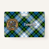 Campbell Crest over Jurk Tartan Badge (Voorkant)