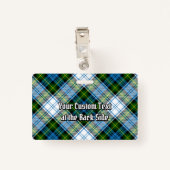 Campbell Crest over Jurk Tartan Badge (Achterkant met clip)