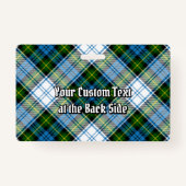 Campbell Crest over Jurk Tartan Badge (Achterkant)