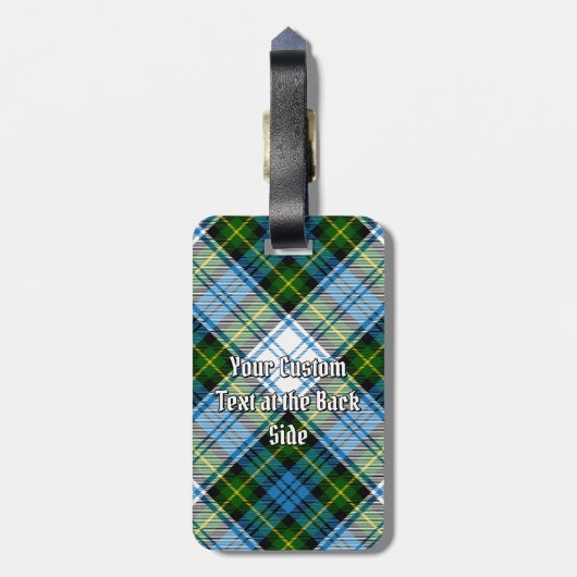 Campbell Crest over Jurk Tartan Bagagelabel (Achterkant verticaal)