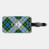 Campbell Crest over Jurk Tartan Bagagelabel (Achterkant horizontaal)