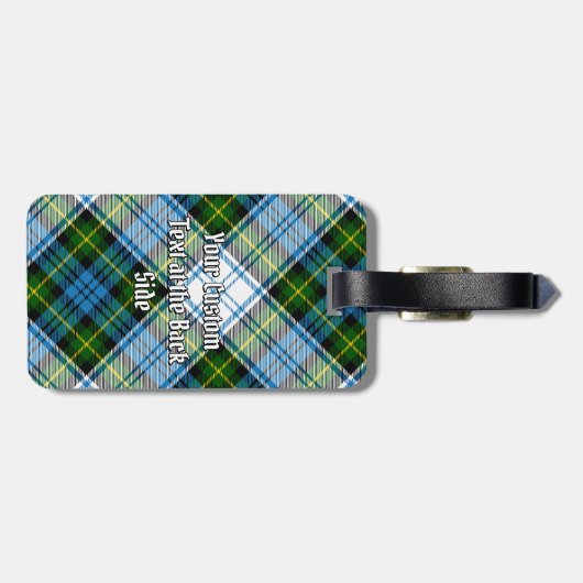 Campbell Crest over Jurk Tartan Bagagelabel (Achterkant horizontaal)