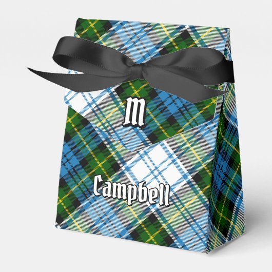 Campbell Crest over Jurk Tartan Bedankdoosjes (Voorkant Zijde)