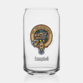 Campbell Crest over Jurk Tartan Blikvorm Glas (Voorkant)