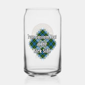 Campbell Crest over Jurk Tartan Blikvorm Glas (Achterkant)