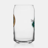 Campbell Crest over Jurk Tartan Blikvorm Glas (Links)