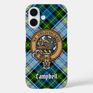 Campbell Crest over Jurk Tartan iPhone 16 Hoesje