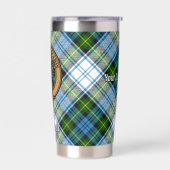 Campbell Crest over Jurk Tartan Geïsoleerde Drinkbeker (Links)