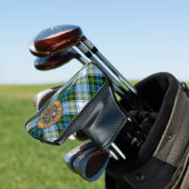 Campbell Crest over Jurk Tartan Golf Head Hoesje Golfheadcover (Insitu)