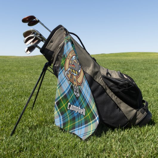 Campbell Crest over Jurk Tartan Golfhanddoek (Groen)
