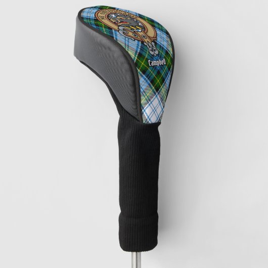 Campbell Crest over Jurk Tartan Golfheadcover (Schuin)