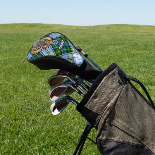 Campbell Crest over Jurk Tartan Golfheadcover (Insitu)