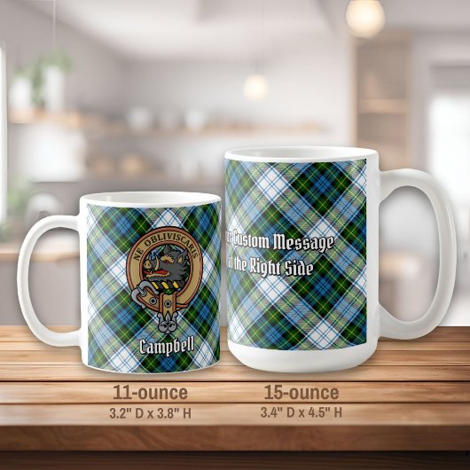 Campbell Crest over Jurk Tartan Koffiemok