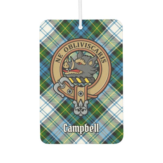 Campbell Crest over Jurk Tartan Luchtverfrisser (Voorkant)