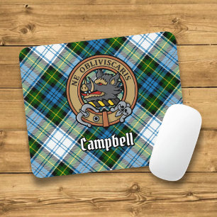 Campbell Crest over Jurk Tartan Muismat