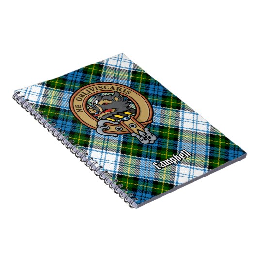 Campbell Crest over Jurk Tartan Notitieboek (Rechterzijde)