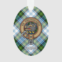 Campbell Crest over Jurk Tartan