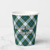 Campbell Crest over Jurk Tartan Papieren Bekers (Achterkant)