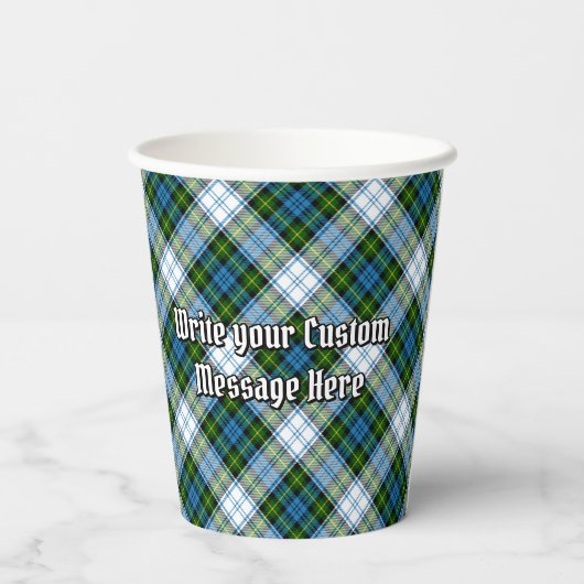 Campbell Crest over Jurk Tartan Papieren Bekers (Achterkant)