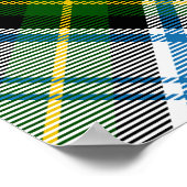 Campbell Crest over Jurk Tartan Poster (Hoek)