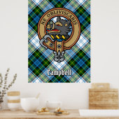Campbell Crest over Jurk Tartan Poster (Keuken)