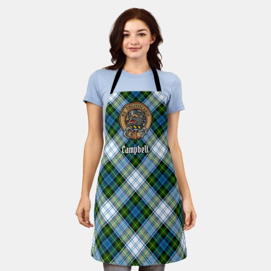 Campbell Crest over Jurk Tartan Schort (Gedragen)
