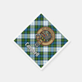 Campbell Crest over Jurk Tartan Servet (Hoek)
