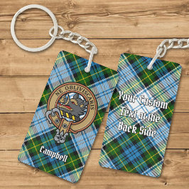 Campbell Crest over Jurk Tartan Sleutelhanger