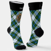 Campbell Crest over Jurk Tartan Sokken (Gebogen)