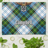 Campbell Crest over Jurk Tartan Theedoek (Gevouwen)