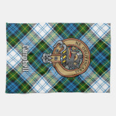 Campbell Crest over Jurk Tartan Theedoek (Horizontaal)