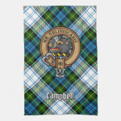 Campbell Crest over Jurk Tartan Theedoek (Verticaal)