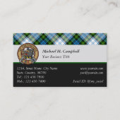Campbell Crest over Jurk Tartan Visitekaartje (Voorkant)