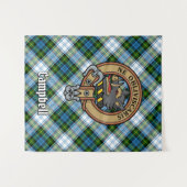 Campbell Crest over Jurk Tartan Wandkleed (Voorkant (horizontaal))