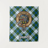 Campbell Crest over Jurk Tartan Wandkleed (Voorkant)