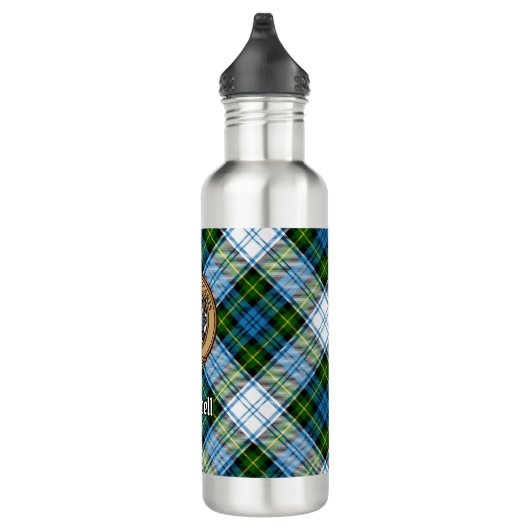 Campbell Crest over Jurk Tartan Waterfles (Rechts)