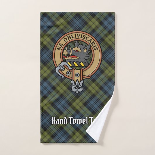 Campbell Crest over Tartan Bad Handdoek (Handdoek)