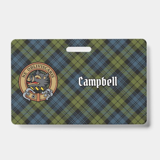 Campbell Crest over tartan Badge (Voorzijde)
