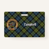 Campbell Crest over Tartan Badge (Voorkant)