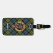 Campbell Crest over Tartan Bagagelabel (Voorkant horizontaal)