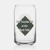 Campbell Crest over Tartan Blikvorm Glas (Achterkant)