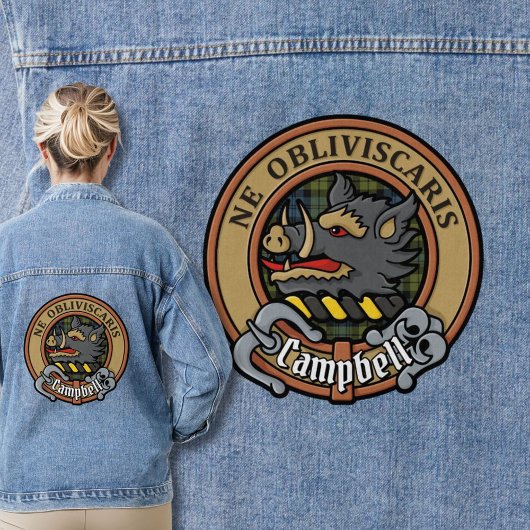 Campbell Crest over Tartan Denim Jacket