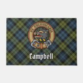 Campbell Crest over Tartan Deurmat (Voorkant)