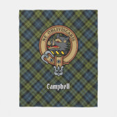 Campbell Crest over Tartan Fleece Deken (Voorkant)
